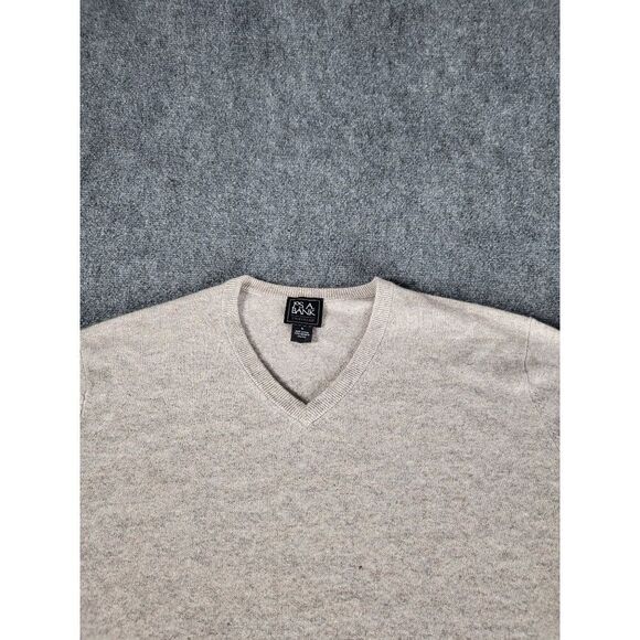 Jos A. Bank Traveler Cashmere Sweater Men Sz XL Tight Knit‎ V Neck Workwear - Picture 2 of 8